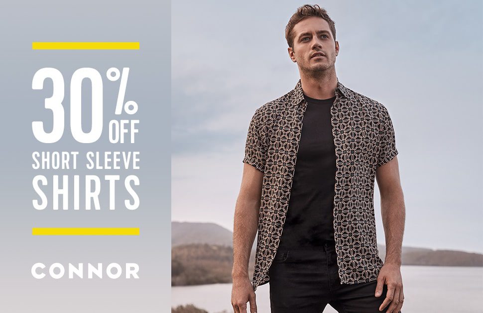 30% off all short sleeve shirts