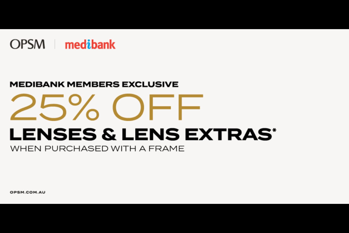 Medibank Members Offer: Save 25% off Lenses*