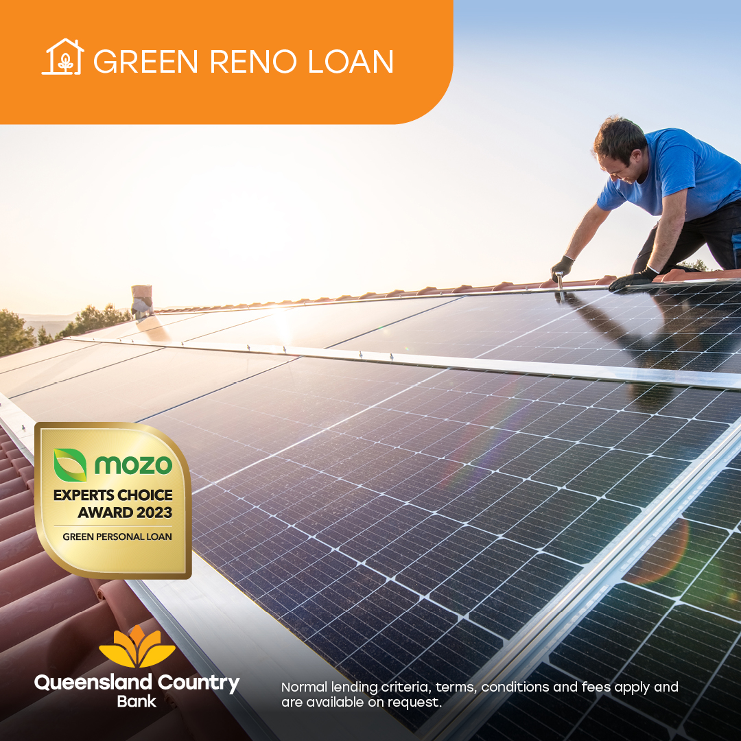 Queensland Country Bank are making green renovations and technology more affordable