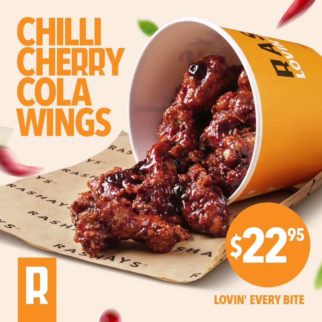 Get yourself a bucket of Cherry Cola Wings from Rashays TODAY!