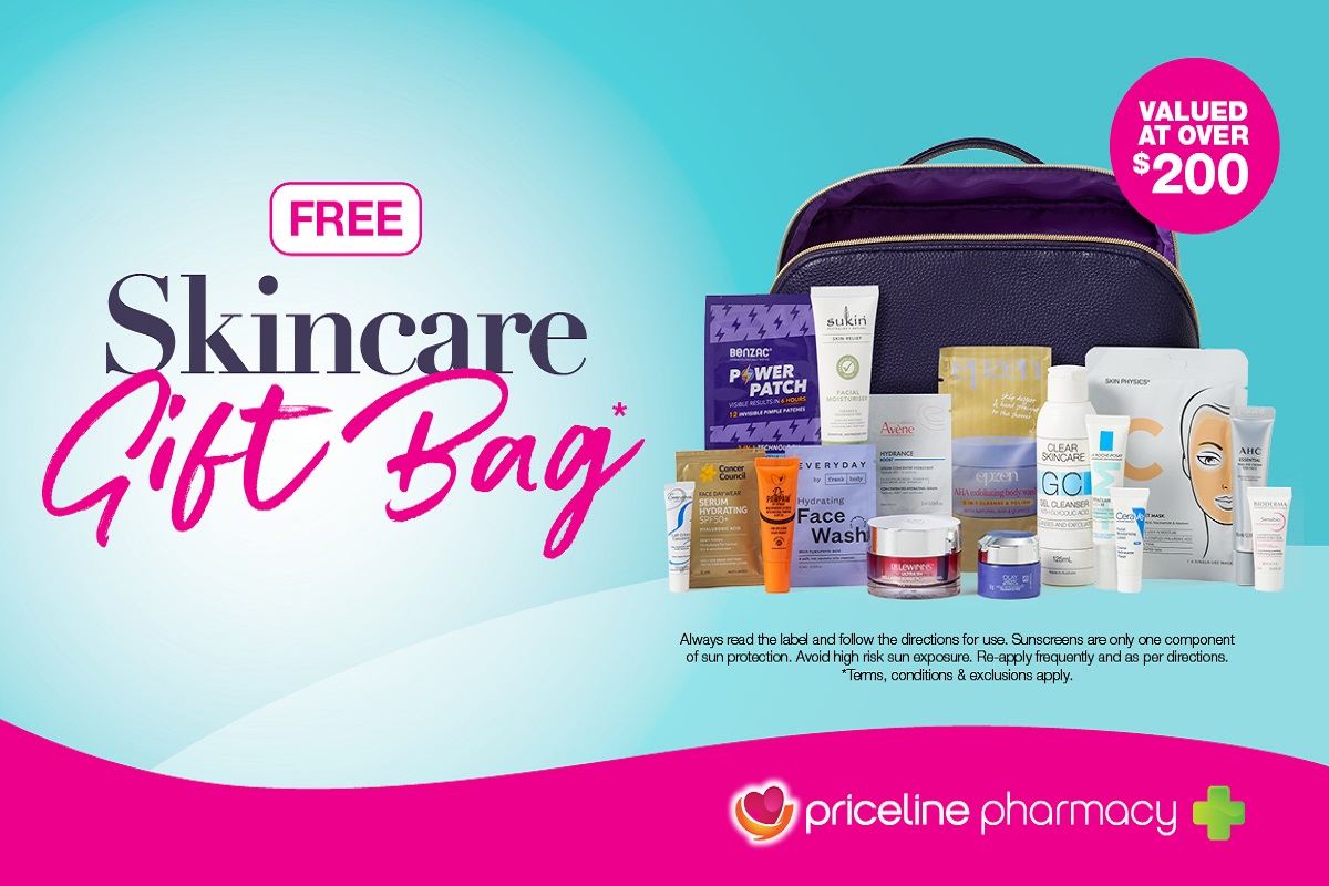 Free Skincare Bag at Priceline Pharmacy