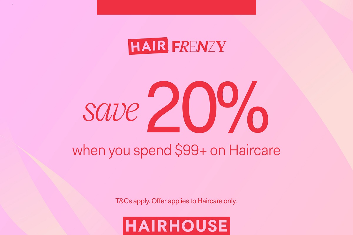 20% Off at Hairhouse when you spend $99 or more