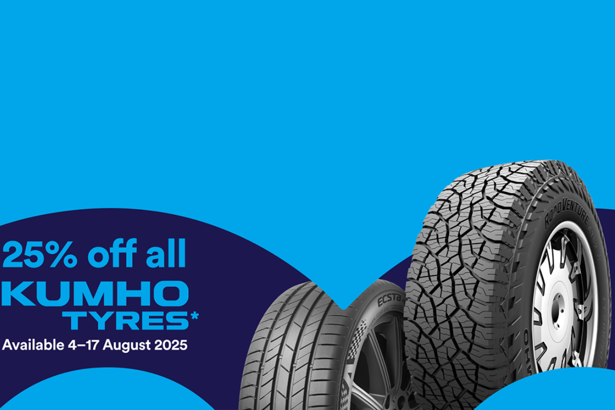 Get 25% off Kumho Tyres at mycar Tyre & Auto