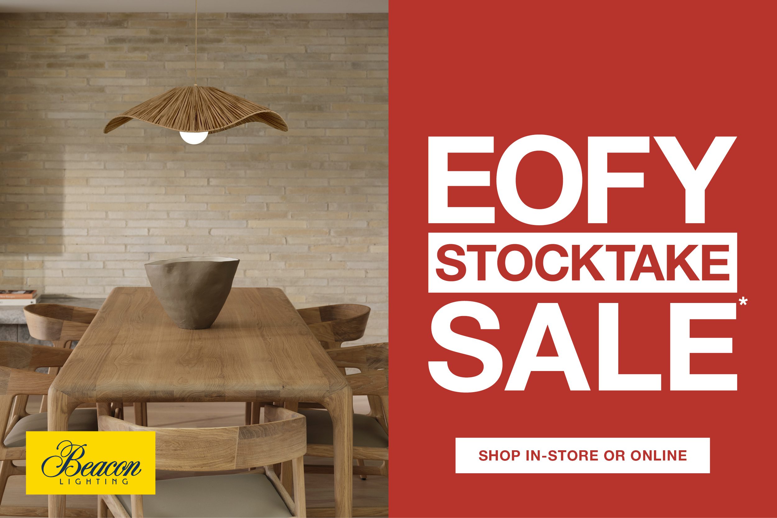 Beacon Lighting EOFY Stocktake Sale!