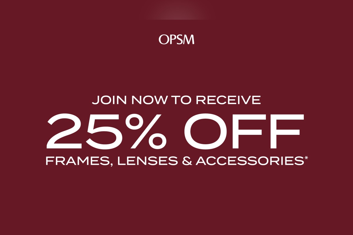 25% off frames, lenses & accessories at OPSM