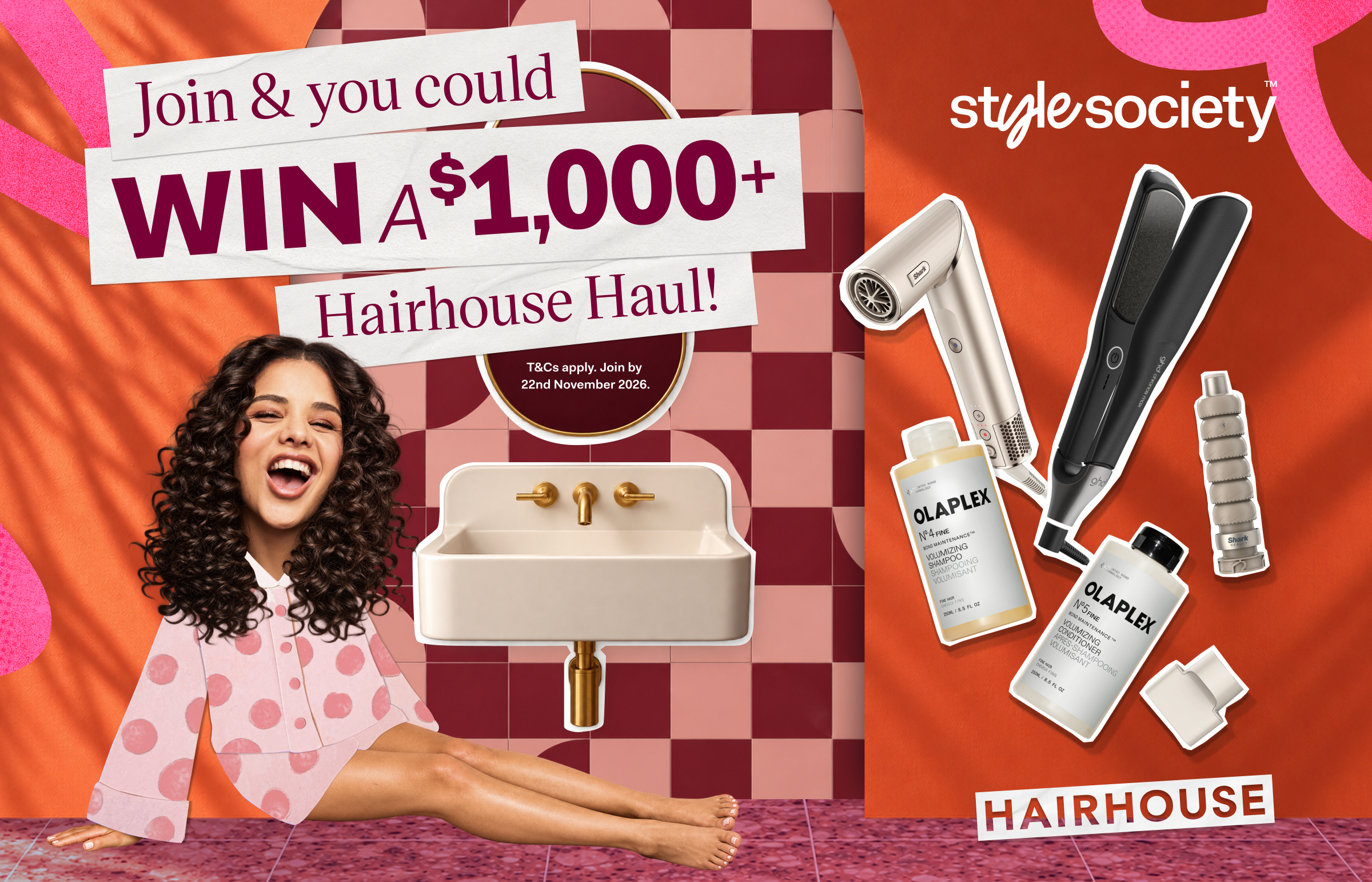Join Style Society & you could win the ultimate Hairhouse prize worth over $1000